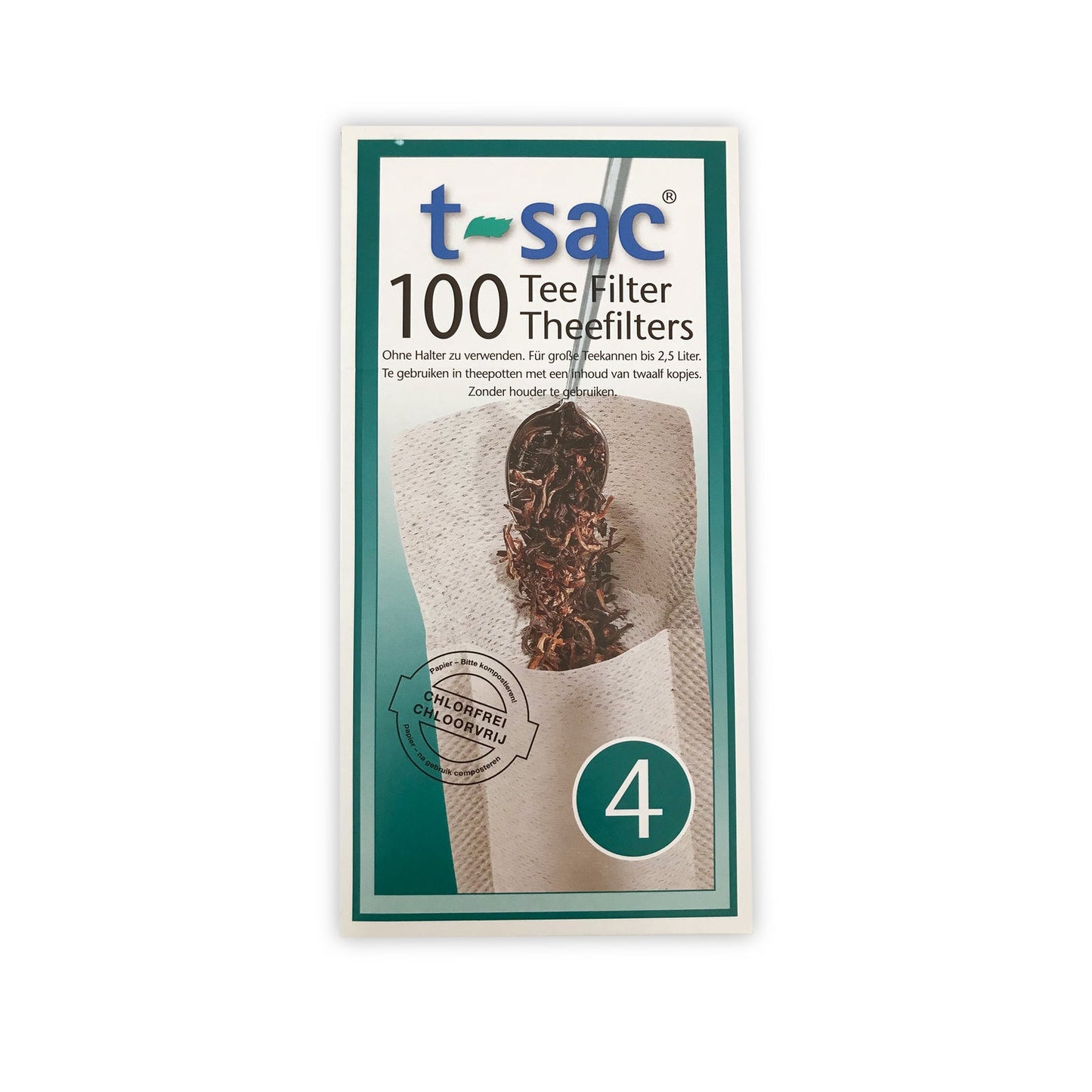 Disposable Tea Filters, size 4 (BIG), box of 100